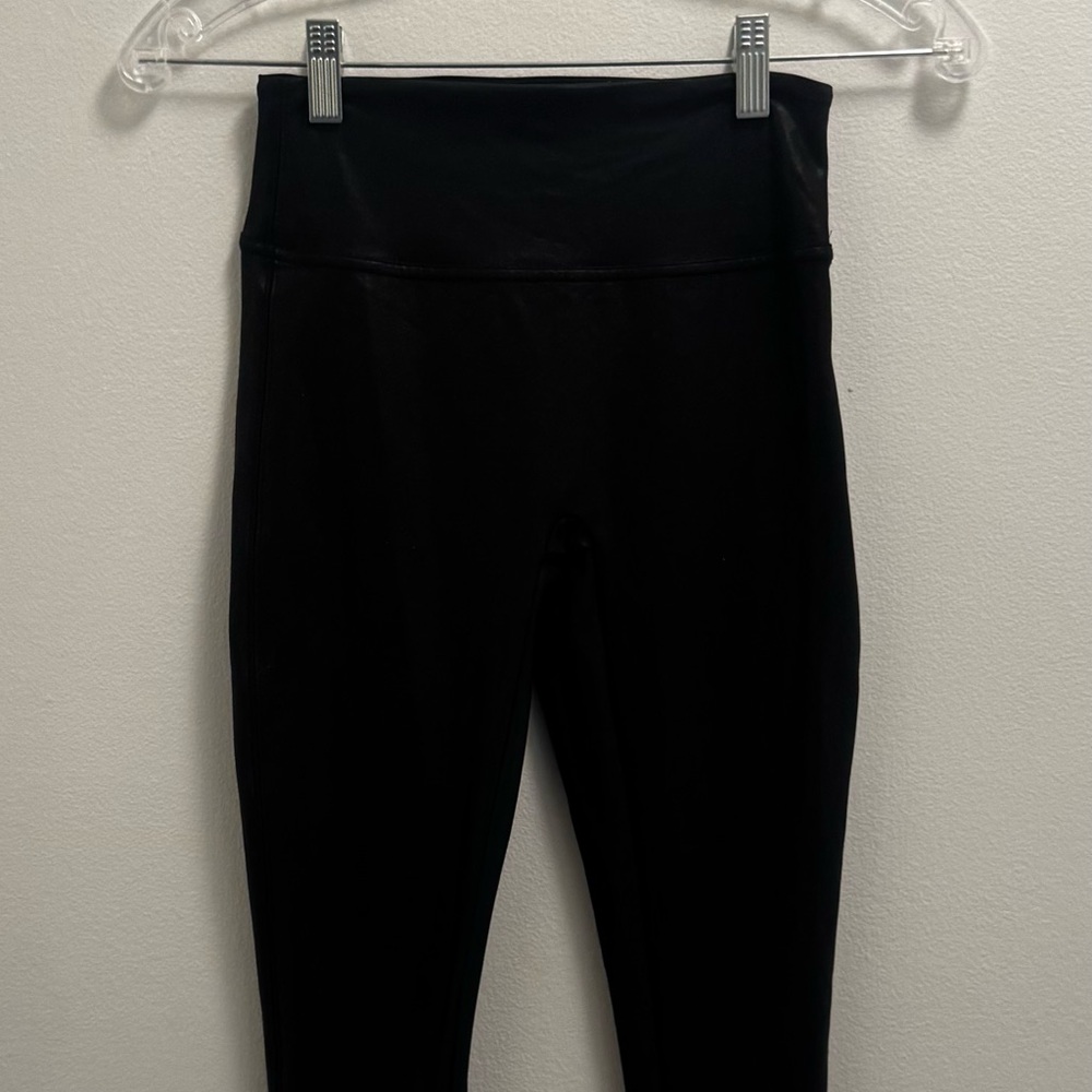 SPANX Girls  Faux Leather Leggings Black Size L